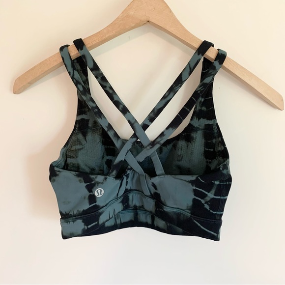 Lululemon Energy Bra Sz 4 Shibori Mystic Green - Picture 6 of 8